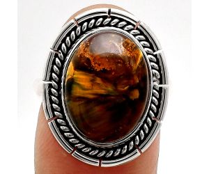 Pietersite Ring size-8 EXR02306 R-1728, 12x16 mm