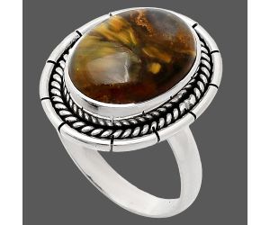 Pietersite Ring size-8 EXR02306 R-1728, 12x16 mm