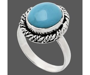 Sleeping Beauty Turquoise Ring size-8 EXR02320 R-1013, 10x12 mm