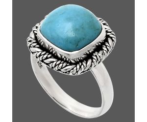 Sleeping Beauty Turquoise Ring size-7 EXR02322 R-1013, 10x10 mm