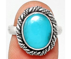 Sleeping Beauty Turquoise Ring size-7 EXR02323 R-1013, 10x12 mm