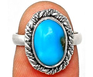 Sleeping Beauty Turquoise Ring size-6 EXR02324 R-1013, 8x12 mm