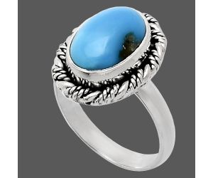 Sleeping Beauty Turquoise Ring size-6 EXR02324 R-1013, 8x12 mm