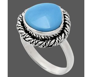 Sleeping Beauty Turquoise Ring size-8 EXR02326 R-1013, 12x12 mm