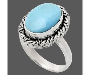 Sleeping Beauty Turquoise Ring size-6 EXR02327 R-1013, 9x13 mm