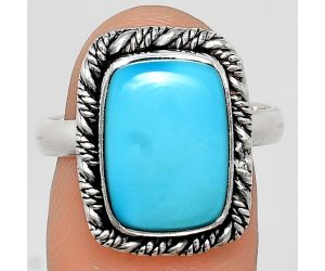 Sleeping Beauty Turquoise Ring size-9 EXR02329 R-1013, 10x14 mm