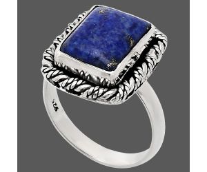 Lapis Lazuli Ring size-8 EXR02330 R-1013, 9x12 mm