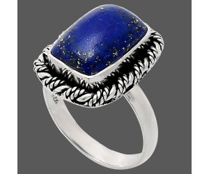 Lapis Lazuli Ring size-8 EXR02331 R-1013, 9x13 mm