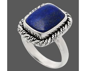 Lapis Lazuli Ring size-6 EXR02333 R-1013, 9x12 mm