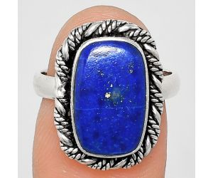 Lapis Lazuli Ring size-7 EXR02334 R-1013, 9x14 mm