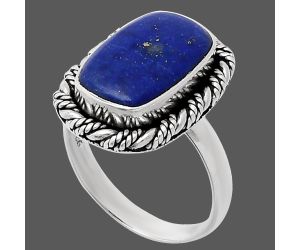 Lapis Lazuli Ring size-7 EXR02334 R-1013, 9x14 mm