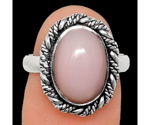 Pink Opal Ring size-7 EXR02337 R-1013, 9x13 mm