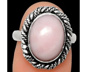 Pink Opal Ring size-7 EXR02338 R-1013, 10x14 mm