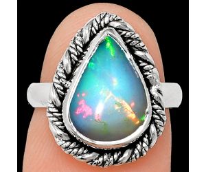 Ethiopian Opal Ring size-6 EXR02346 R-1013, 9x13 mm