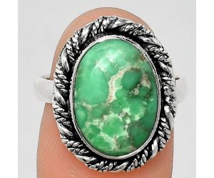 Utah Variscite Ring size-8 EXR02360 R-1013, 10x15 mm