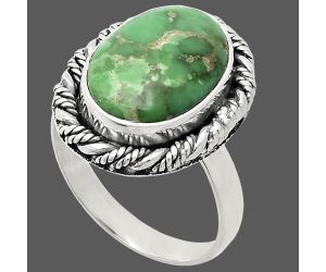 Utah Variscite Ring size-8 EXR02360 R-1013, 10x15 mm