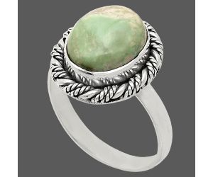 Utah Variscite Ring size-9 EXR02374 R-1013, 10x12 mm