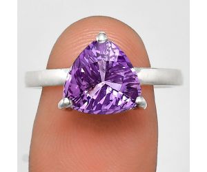 Amethyst Ring size-7 EXR02402 R-1019, 10x10 mm