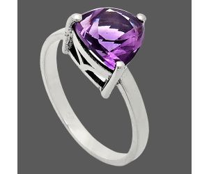 Amethyst Ring size-7 EXR02402 R-1019, 10x10 mm