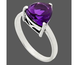 African Amethyst Ring size-10 EXR02415 R-1019, 10x10 mm