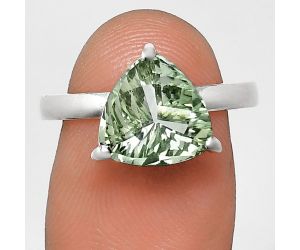 Prasiolite (Green Amethyst) Ring size-7 EXR02423 R-1019, 10x10 mm