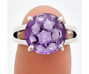 Amethyst Ring size-8 EXR02435 R-1019, 12x12 mm