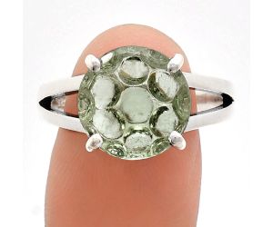 Prasiolite (Green Amethyst) Ring size-7 EXR02448 R-1019, 12x12 mm