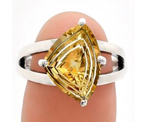 Citrine Ring size-8 EXR02477 R-1019, 10x14 mm