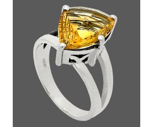 Citrine Ring size-8 EXR02477 R-1019, 10x14 mm