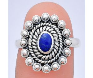 Lapis Lazuli Ring size-8 EXR02588 R-1124, 6x4 mm