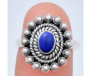 Lapis Lazuli Ring size-8 EXR02589 R-1124, 6x4 mm