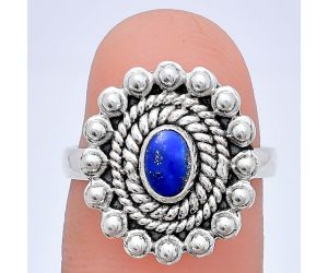 Lapis Lazuli Ring size-7 EXR02591 R-1124, 6x4 mm