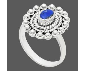 Lapis Lazuli Ring size-7 EXR02591 R-1124, 6x4 mm