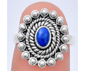 Lapis Lazuli Ring size-7 EXR02595 R-1124, 6x4 mm