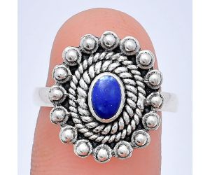 Lapis Lazuli Ring size-8 EXR02598 R-1124, 6x4 mm