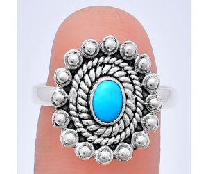 Sleeping Beauty Turquoise Ring size-8.5 EXR02602 R-1124, 6x4 mm