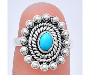 Sleeping Beauty Turquoise Ring size-7 EXR02605 R-1124, 6x4 mm