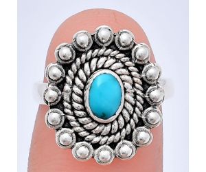 Sleeping Beauty Turquoise Ring size-6 EXR02607 R-1124, 6x4 mm