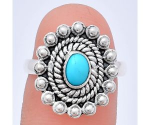 Sleeping Beauty Turquoise Ring size-7 EXR02608 R-1124, 6x4 mm