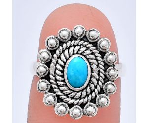 Sleeping Beauty Turquoise Ring size-6 EXR02609 R-1124, 6x4 mm