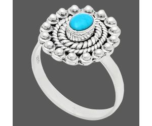 Sleeping Beauty Turquoise Ring size-6 EXR02609 R-1124, 6x4 mm