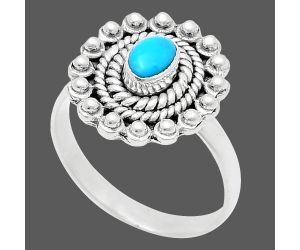 Sleeping Beauty Turquoise Ring size-6 EXR02610 R-1124, 6x4 mm