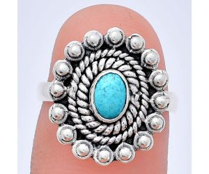 Sleeping Beauty Turquoise Ring size-6 EXR02612 R-1124, 6x4 mm