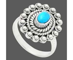 Sleeping Beauty Turquoise Ring size-6 EXR02612 R-1124, 6x4 mm