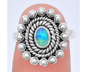 Ethiopian Opal Ring size-7 EXR02621 R-1124, 6x4 mm