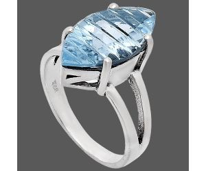 Sky Blue Topaz Ring size-9 EXR02646 R-1019, 9x18 mm