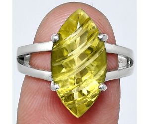 Green Gold Ring size-8 EXR02657 R-1019, 9x18 mm