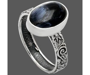 Pietersite Ring size-9 EXR02664 R-1055, 9x12 mm