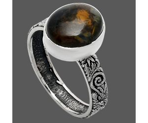 Pietersite Ring size-8.5 EXR02666 R-1055, 10x12 mm