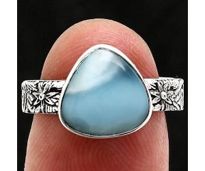 Larimar (Dominican Republic) Ring size-7 EXR02673 R-1055, 10x10 mm